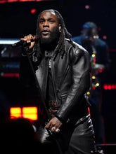 Burna-Boy-NBA-All-Star-2023-Competition-Black-Leather-Jacket